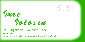 imre volosin business card